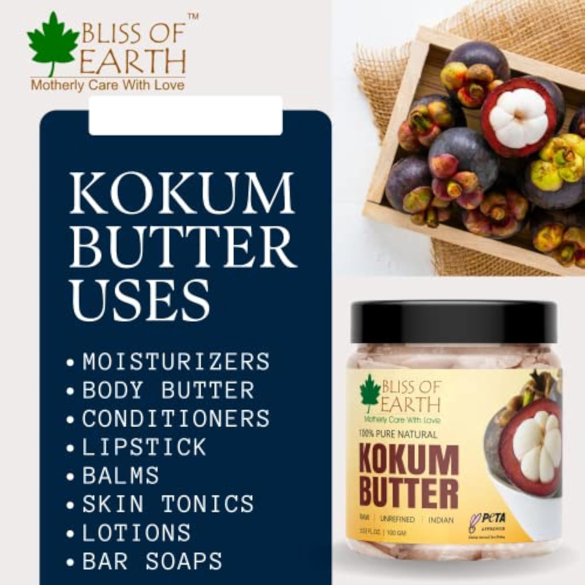 100% Pure Natural Kokum Butter Raw, 100g